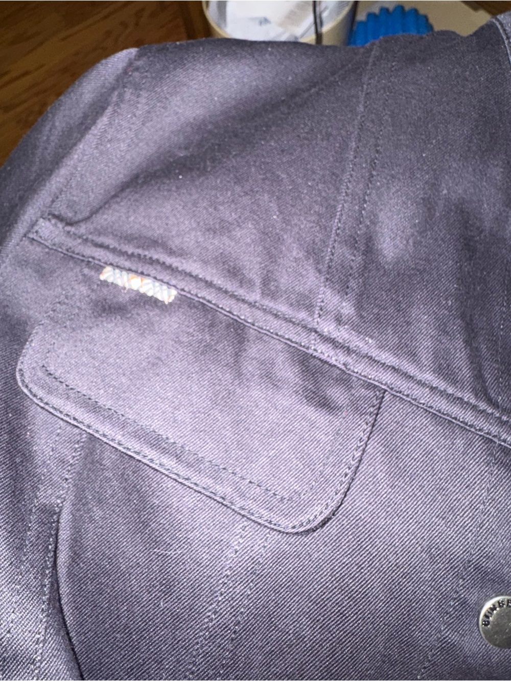 Burberry Black Military-Style Jacket Womens XL - Picture 9 of 11